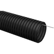 Труба ПНД лёгкая черная с протяжкой D32 ELASTA (CTG20-32-K02-025-1) Труба гофрированная