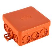 Коробка JBL085 85х85х38, 12 вых., 4P (0,15...6мм²) (43755HF) Коробка монтажная, огнестойкая, без галогена
