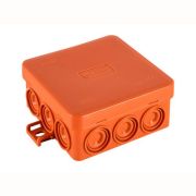 Коробка JBL085 85х85х38, 12 вых., 6P (0,15-4мм²) (43655HF) Коробка монтажная, огнестойкая, без галогена
