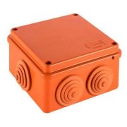 Коробка JBS100 100х100х55, 6 вых., 12P (1,5-6мм²) (43507HF) Коробка монтажная, огнестойкая, без галогена