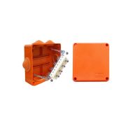 Коробка JBS100 100х100х55, 6 вых., 6P (0,15...2,5мм²) (43017HF) Коробка монтажная, огнестойкая, без галогена