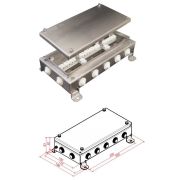 КМ-О (28к)-IP55-1530, 14 вводов, нержавейка Коробка монтажная огнестойкая