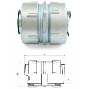 Муфта соединительная для металлорукава МСМ-38 (zeta40814) Муфта соединительная для металлорукава