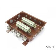 КЗНС-48 УХЛ 1,5 IP65 латунный ввод (zeta30350) Клеммная коробка с наборными зажимами