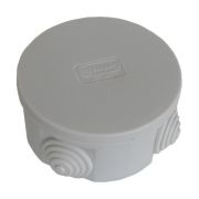 Коробка JBR080 D=80х40, 4 вых. IP44, серая (44005HF) Коробка монтажная, без галогена