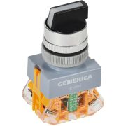 Переключатель D7-20х3 на 3 положения 1NC+1NO черный GENERICA (BSW50-20х3-3-21-3-K02-G) Переключатель
