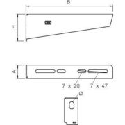 Комплект (консоль с опорой + болт) MWA 12 11 FS осн.110 оцинк. сталь OBO 6424716