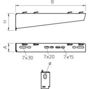 Кронштейн для проволочных лотков 310мм MWAG 12 31 FS OBO 6424616