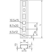 Рейка профильная 30х15 L1000 C30 L 2M FT (дл.2м) OBO 1109871