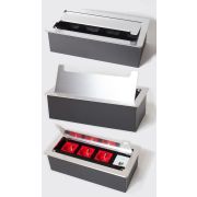 Люк настольный на 4 поста (45х45), металл, серебро, IP20 (300012) Люк