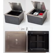 Люк на 4 поста (45х45), из нержавеющей стали, с коробкой, IP40 (300014) Люк