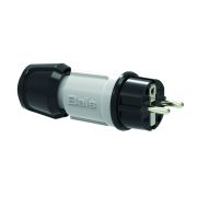 Вилка Schuko 16A 3p(2P+E) 250V IP44 серый MULTI-GRIP (7371) Вилка