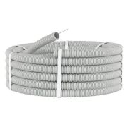 Труба ПП HF тяжелая D25, серая (61125HF-GR) Труба гофрированная, с зондом, не распространяющая горение, без галогена