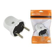 Вилка б/з белая 6А 250В TDM (SQ1806-0001) Вилка