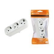 Блок на 3 гнезда 2П+З плоский 16А 250B TDM (SQ1806-0033) Розетка