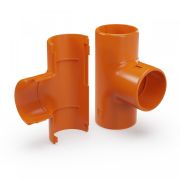 Тройник разборный оранжевый D20 мм (PR13.02485) Тройник