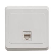 Этюд розетка RJ45, кат. 5Е, 1-местная, в сборе, скрытой установки, белый (KOMC-001B) Розетка компьютерная
