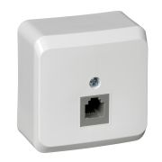 Этюд розетка RJ11 1-местная, о/у, белый (TELA-001B) Розетка телефонная