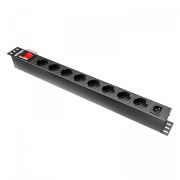 NTSS-PDU-DA1015 гор.размещ. 8xSchuko базовые 10A C14 Блок розеток 19