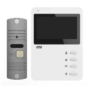 CTV-DP1400N (белый + серебро) Комплект видеодомофона
