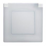 ETIKA рамка 1-местная с защитной крышкой IP44, белый (672550) Рамка