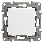 ETIKA выключатель 1-клавишный, скрытой установки, белый (672201) Выключатель