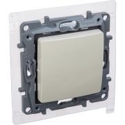 ETIKA переключатель 1-клавишный, IP44, скрытой установки, слоновая кость (672307) Переключатель