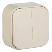 Quteo переключатель 2-кл, о/у, слоновая кость (782236) Переключатель