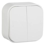 Quteo переключатель 2-кл, о/у, белый (782206) Переключатель