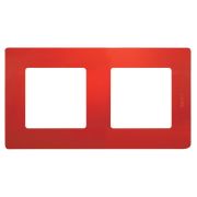 ETIKA рамка 2-местная, красный (672532) Рамка