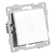 Выключатель самовозвратный звонкового тип, белый (201106) Выключатель